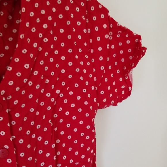 Vintage red and white polka dot romper - Picture 4 of 4
